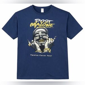 2022 POST MALONE ‘12 Carat Tour’ Concert T-shirt Size XL EUC (Navy Blue)
